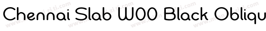 Chennai Slab W00 Black Oblique字体转换